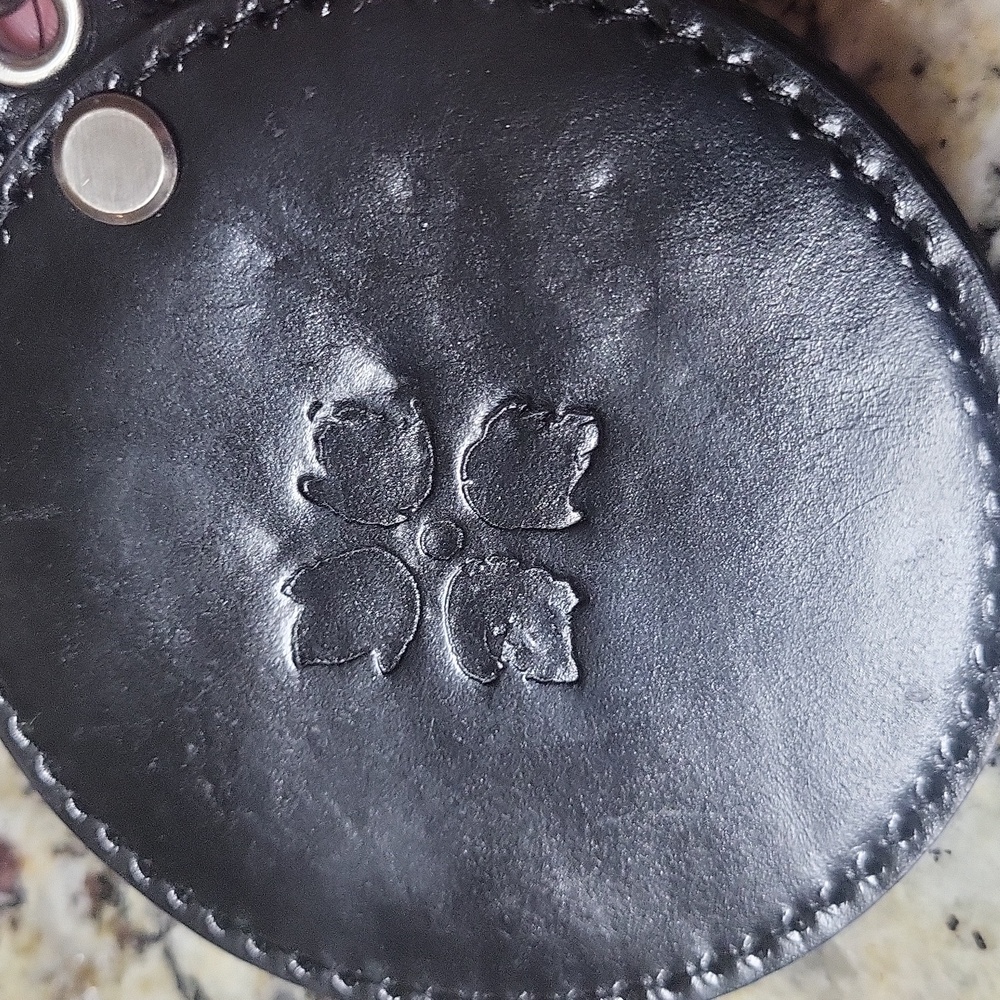 Patricia Nash Black Liscia Mirror Keyring Fob Charm - Picture 4 of 5